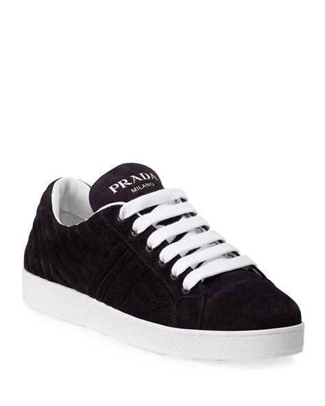 prada quilted suede low-top sneakers|buy prada sneakers online.